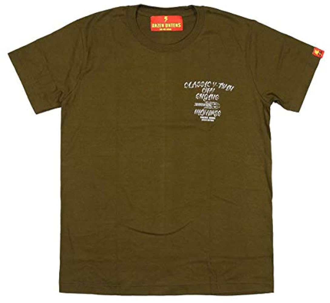 Amazon | アメカジ バイカー Tシャツ【クラシックVツイン カーキ